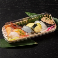 Promotional Eco friendly kraft paper sushi box fast food take out portable paper sushi box