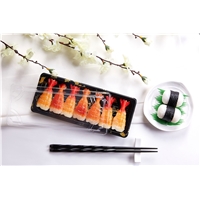 Disposable rectangle plastic sushi tray portable sushi tray
