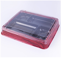 Wholesale disposable plastic lunch box 3 compartments lunch box